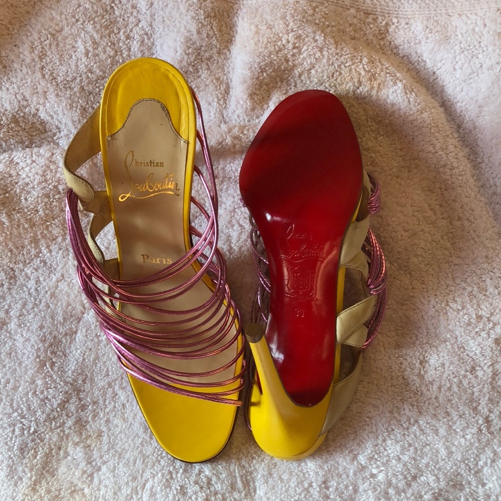 Christian Louboutin Metallic Sandals